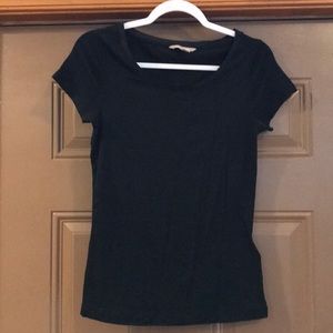 BR Tee with silk neckline